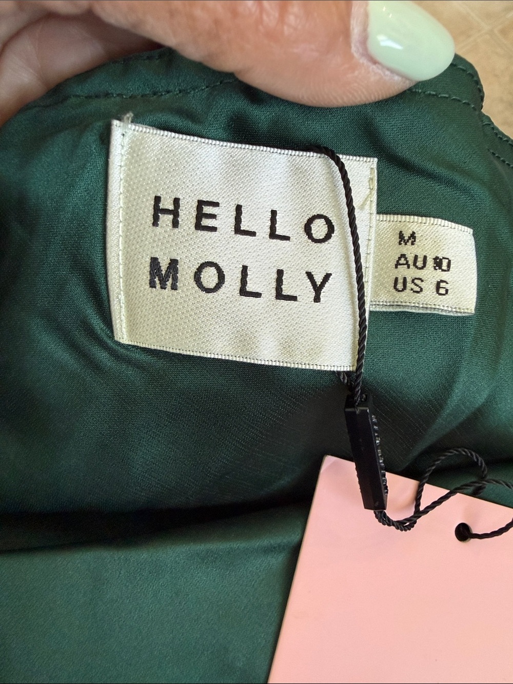 Hello Molly Emerald Green Satin Slip Maxi Dress - Picture 6 of 10
